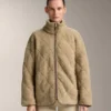 Diamond Quilted Faux-Shearling Jacket Diamond Quilted Faux-Shearling Jacket