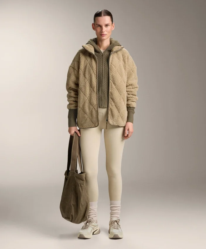 Diamond Quilted Faux-Shearling Jacket Diamond Quilted Faux-Shearling Jacket