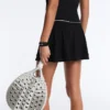 Double Layer High Rise Short Skirt