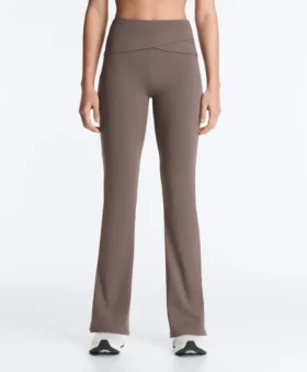 Draped Waist Comfortlux High Rise Flare Trousers