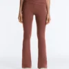 Draped Waist Comfortlux High Rise Flare Trousers Draped Waist Comfortlux High Rise Flare Trousers
