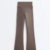 Draped Waist Comfortlux High Rise Flare Trousers Draped Waist Comfortlux High Rise Flare Trousers