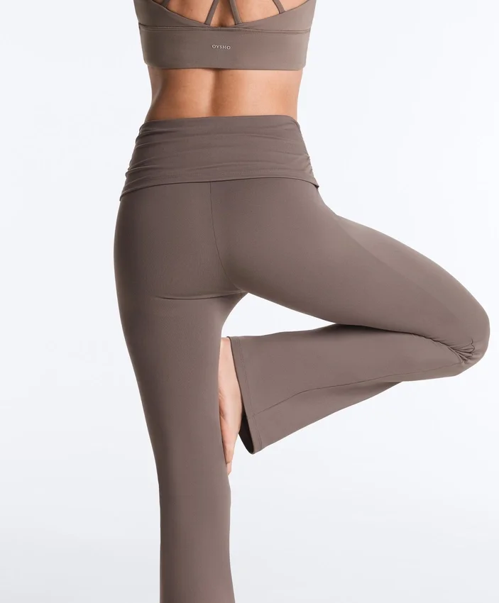 Draped Waist Comfortlux High Rise Flare Trousers Draped Waist Comfortlux High Rise Flare Trousers