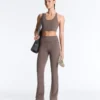 Draped Waist Comfortlux High Rise Flare Trousers Draped Waist Comfortlux High Rise Flare Trousers