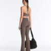 Draped Waist Comfortlux High Rise Flare Trousers Draped Waist Comfortlux High Rise Flare Trousers
