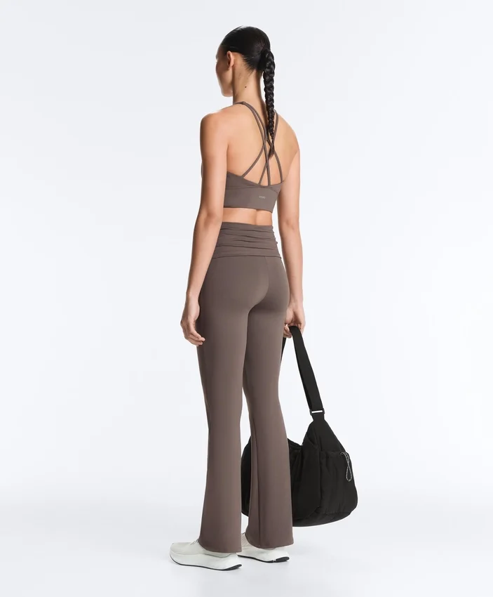 Draped Waist Comfortlux High Rise Flare Trousers Draped Waist Comfortlux High Rise Flare Trousers