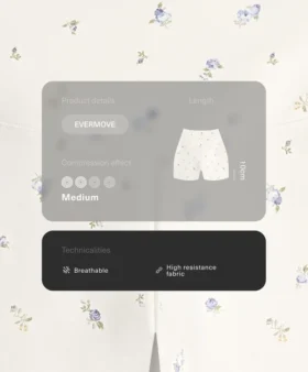 Evermove High-Rise 10Cm Hot Pants with Floral Print Evermove High-Rise 10Cm Hot Pants with Floral Print