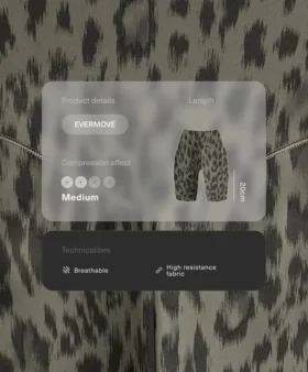 Evermove High-Rise 20Cm Leopard Print Cycle Leggings Evermove High-Rise 20Cm Leopard Print Cycle Leggings