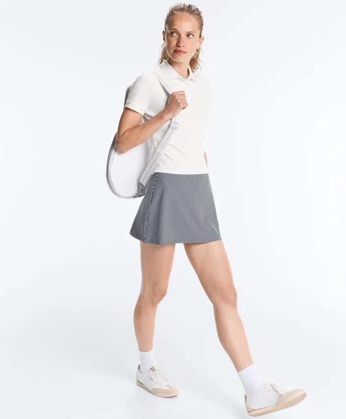 Evermove High Rise Striped Short Skirt Evermove High Rise Striped Short Skirt