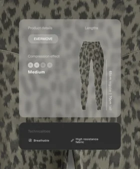 Evermove Leopard Print High-Rise Ankle-Length Leggings