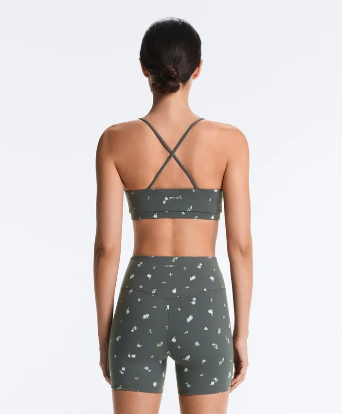 Evermove Light Support Floral Print Sports Bra Evermove Light Support Floral Print Sports Bra