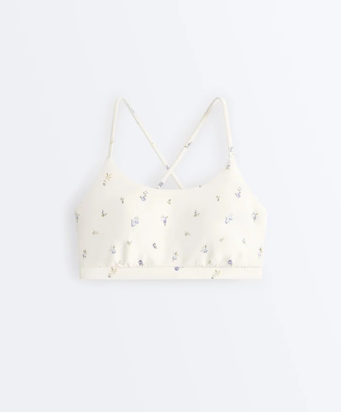 Evermove Light Support Floral Print Sports Bra Evermove Light Support Floral Print Sports Bra