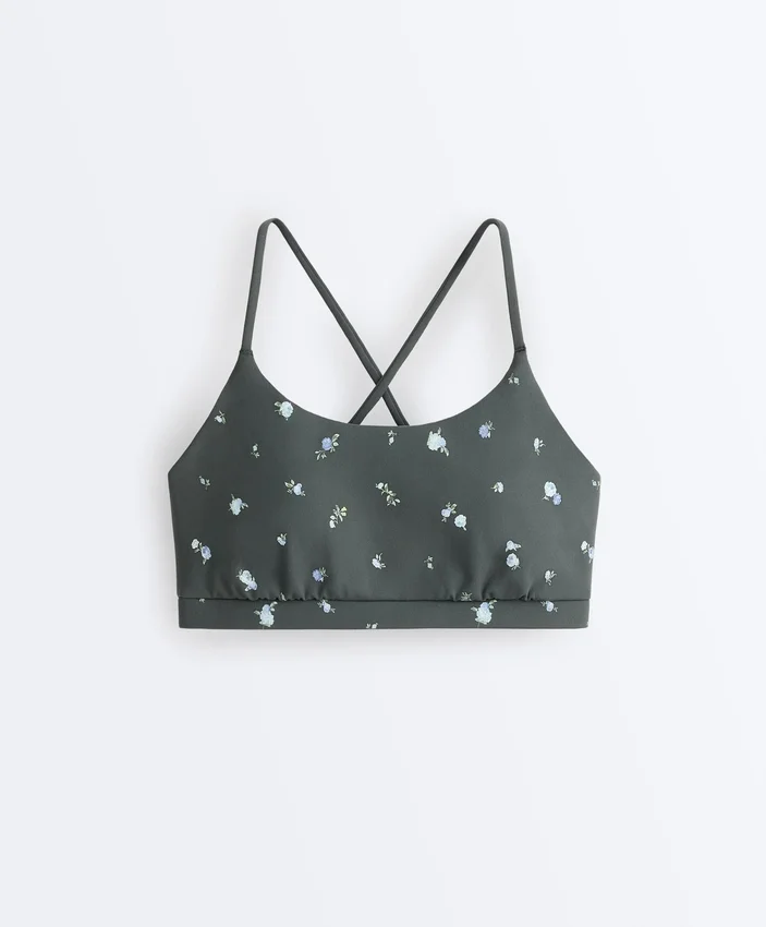 Evermove Light Support Floral Print Sports Bra Evermove Light Support Floral Print Sports Bra