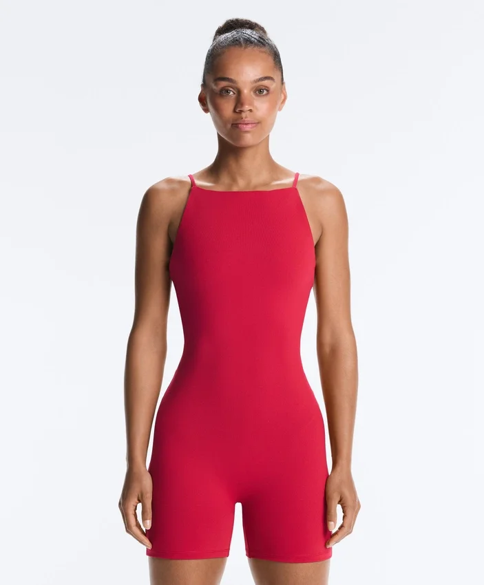 Evermove Open-Back Short Jumpsuit Evermove Open-Back Short Jumpsuit