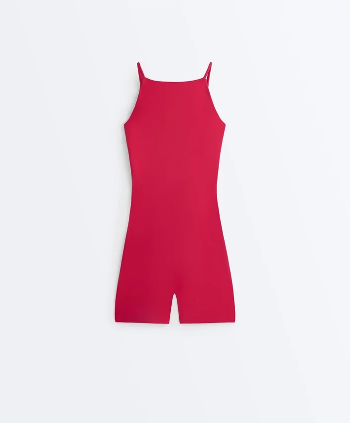 Evermove Open-Back Short Jumpsuit Evermove Open-Back Short Jumpsuit