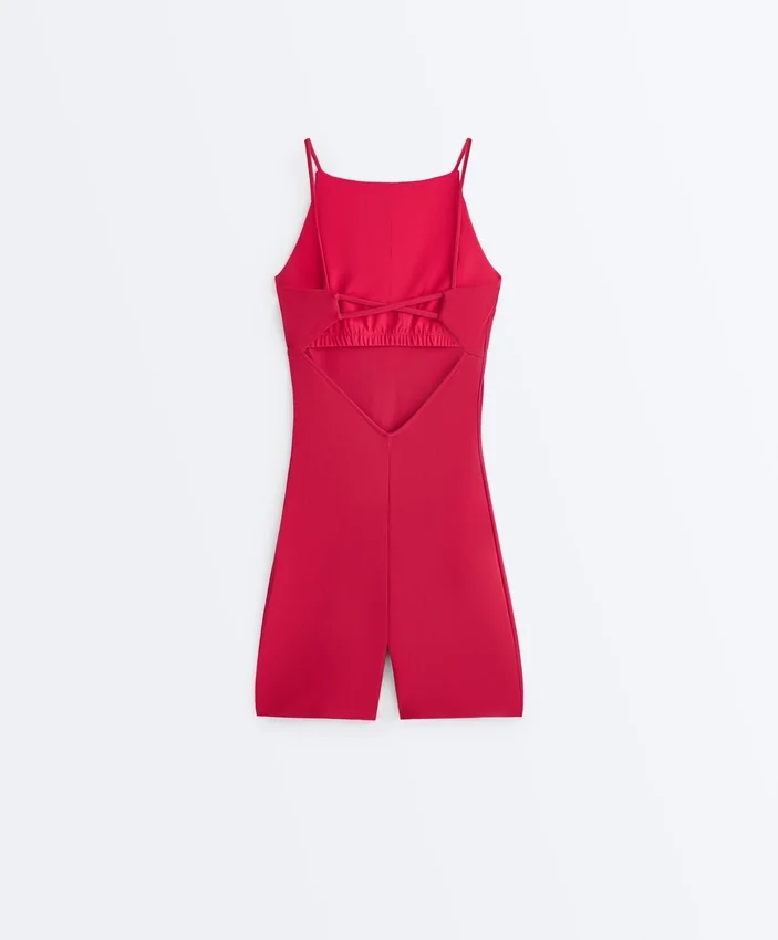Evermove Open-Back Short Jumpsuit Evermove Open-Back Short Jumpsuit