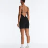 Evermove Open-Back Short Jumpsuit Evermove Open-Back Short Jumpsuit