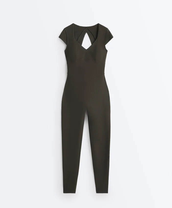 Evermove Short-Sleeve Long Jumpsuit Evermove Short-Sleeve Long Jumpsuit