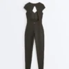 Evermove Short-Sleeve Long Jumpsuit Evermove Short-Sleeve Long Jumpsuit