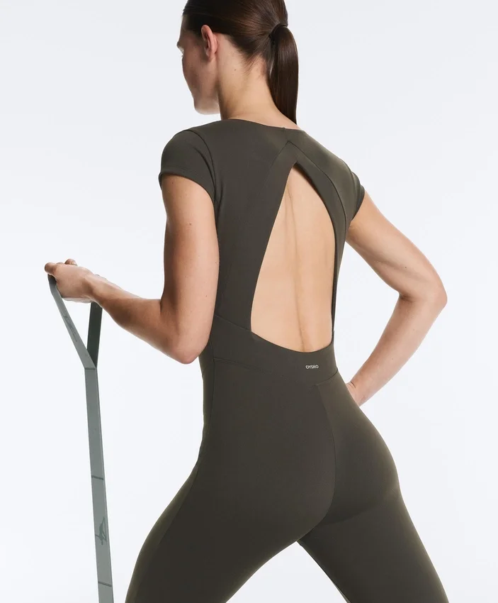 Evermove Short-Sleeve Long Jumpsuit Evermove Short-Sleeve Long Jumpsuit