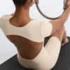 Evermove Square Neck Short Jumpsuit