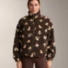 Faux-Shearling Floral Print Jacket Faux-Shearling Floral Print Jacket