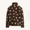 Faux-Shearling Floral Print Jacket Faux-Shearling Floral Print Jacket