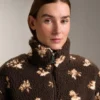 Faux-Shearling Floral Print Jacket Faux-Shearling Floral Print Jacket