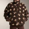 Faux-Shearling Floral Print Jacket Faux-Shearling Floral Print Jacket