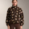 Faux-Shearling Floral Print Jacket Faux-Shearling Floral Print Jacket