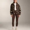 Faux-Shearling Floral Print Jacket Faux-Shearling Floral Print Jacket