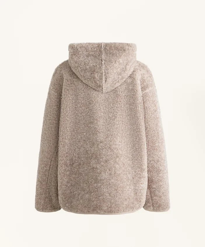 Faux-Shearling Hooded Jacket Faux-Shearling Hooded Jacket