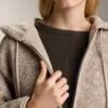 Faux-Shearling Hooded Jacket Faux-Shearling Hooded Jacket