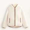 Faux-Shearling Jacket with Hood