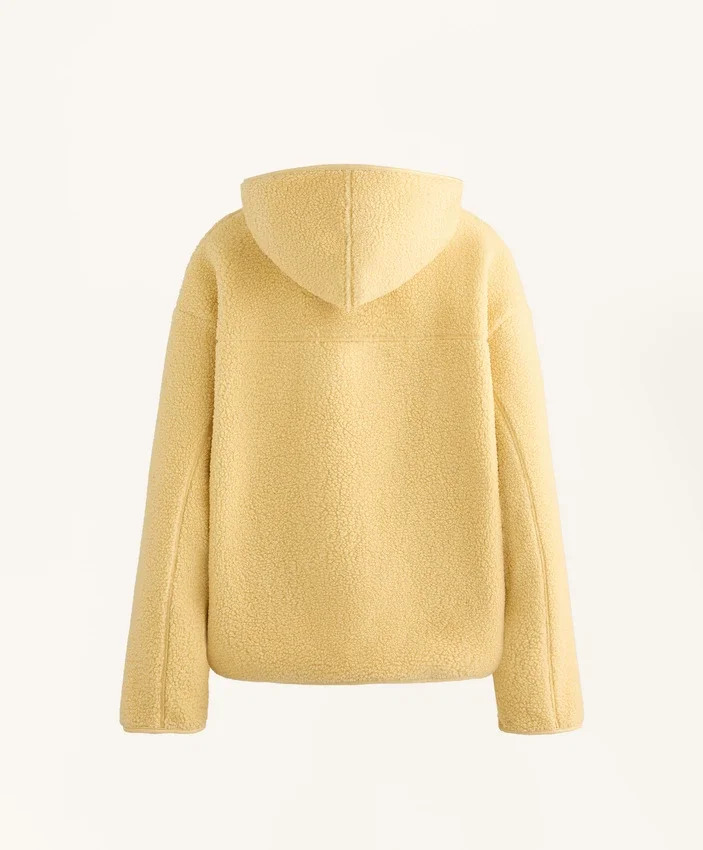 Faux-Shearling Jacket with Hood Faux-Shearling Jacket with Hood