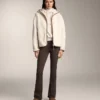 Faux-Shearling Jacket with Hood