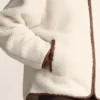 Faux-Shearling Jacket with Hood