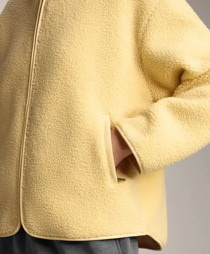 Faux-Shearling Jacket with Hood Faux-Shearling Jacket with Hood
