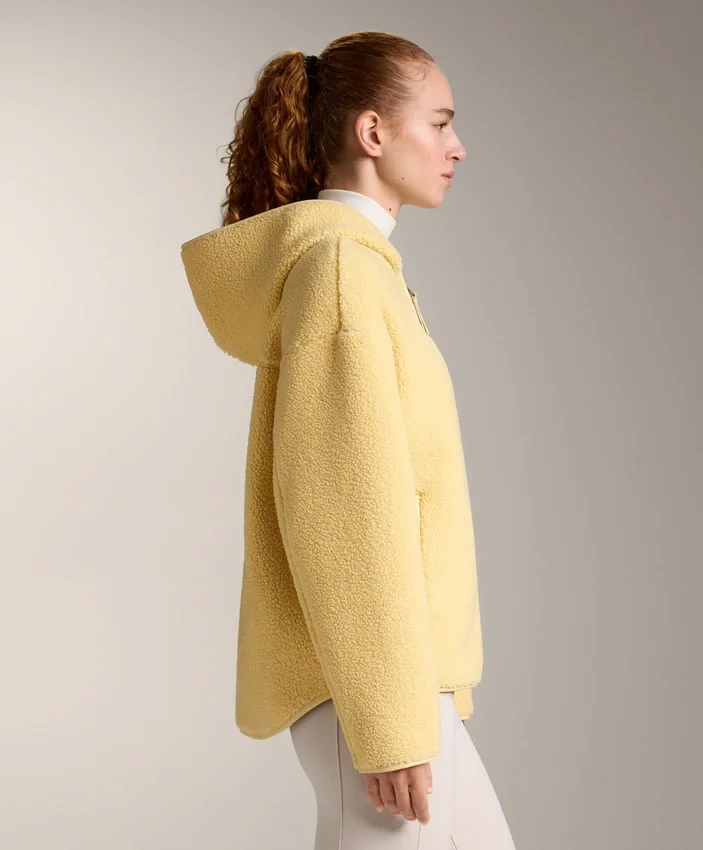 Faux-Shearling Jacket with Hood Faux-Shearling Jacket with Hood