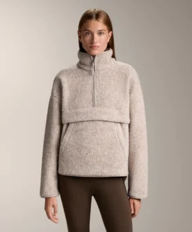 Faux-Shearling Sweatshirt with Front Pocket Faux-Shearling Sweatshirt with Front Pocket