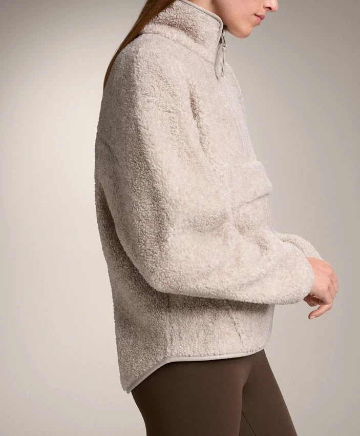 Faux-Shearling Sweatshirt with Front Pocket Faux-Shearling Sweatshirt with Front Pocket
