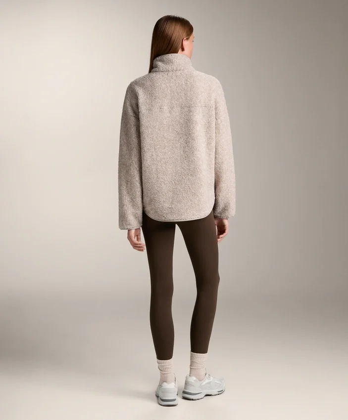 Faux-Shearling Sweatshirt with Front Pocket Faux-Shearling Sweatshirt with Front Pocket