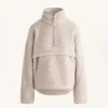Faux-Shearling Sweatshirt with Front Pocket Faux-Shearling Sweatshirt with Front Pocket