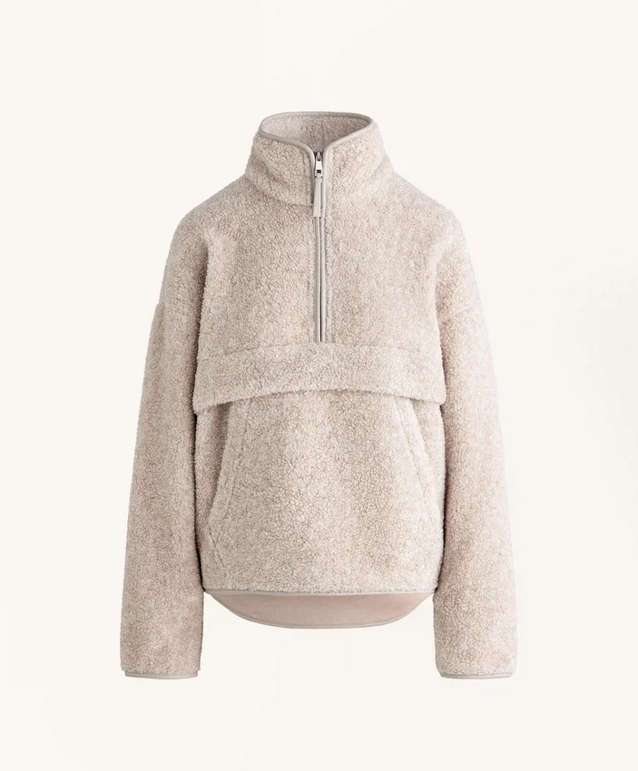 Faux-Shearling Sweatshirt with Front Pocket Faux-Shearling Sweatshirt with Front Pocket