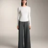 Fitted Long Sleeve Rib T-Shirt with Cotton and Modal Fitted Long Sleeve Rib T-Shirt with Cotton and Modal