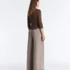 Fitted Long Sleeve Rib T-Shirt with Cotton and Modal Fitted Long Sleeve Rib T-Shirt with Cotton and Modal