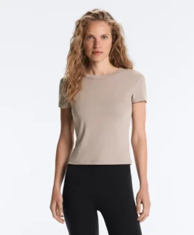 Fitted Modal Rib Short-Sleeve T-Shirt