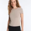 Fitted Modal Rib Short-Sleeve T-Shirt Fitted Modal Rib Short-Sleeve T-Shirt