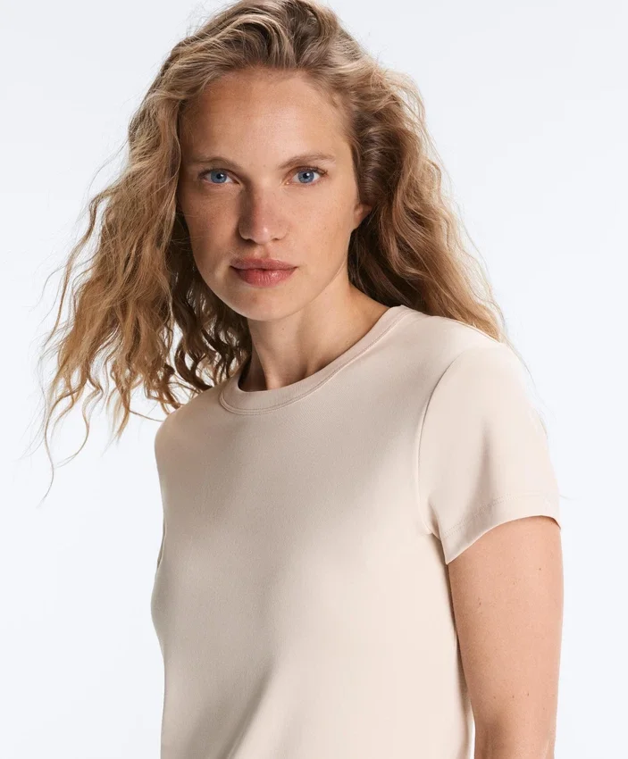 Fitted Modal Rib Short-Sleeve T-Shirt Fitted Modal Rib Short-Sleeve T-Shirt