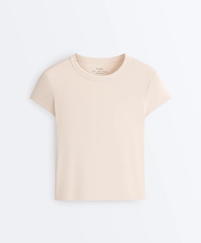 Fitted Modal Rib Short-Sleeve T-Shirt Fitted Modal Rib Short-Sleeve T-Shirt